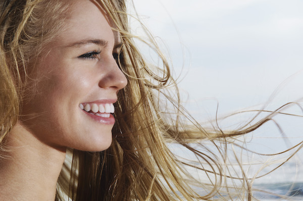 woman smiling