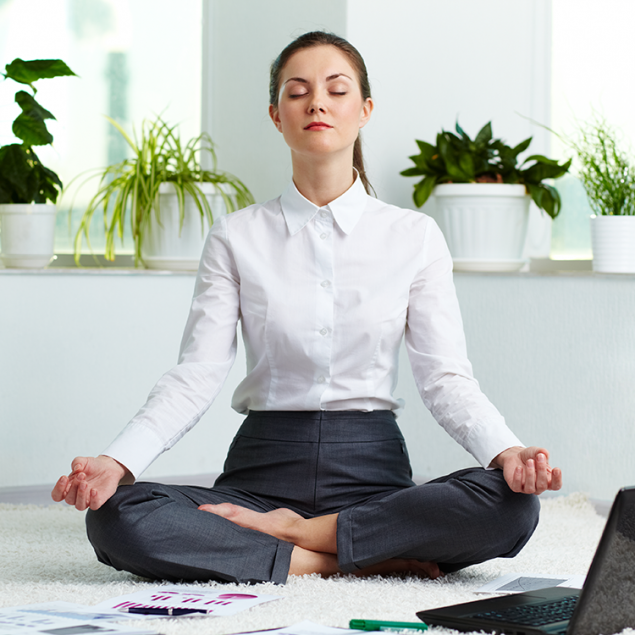 woman meditating