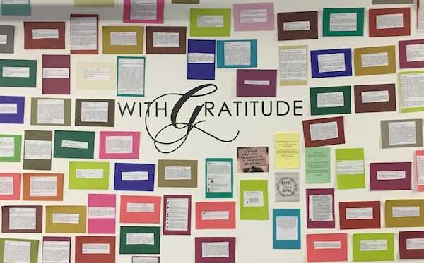 The Mind Movies Gratitude Wall