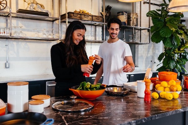 Couple Cooking