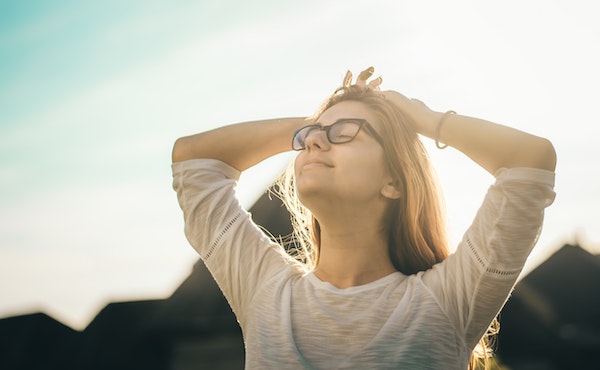 Woman With Eyes Closed