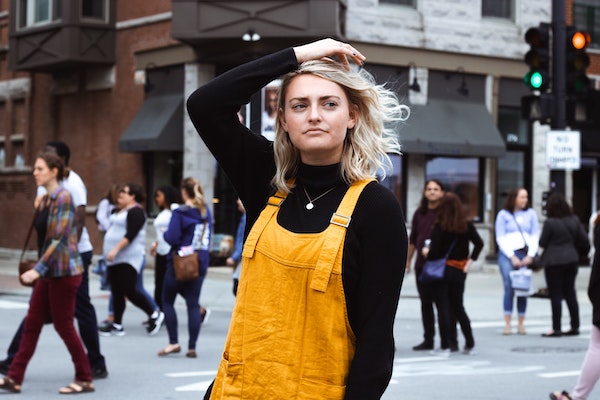 Woman Gazing in Street