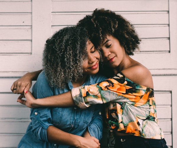 Two Women Embracing