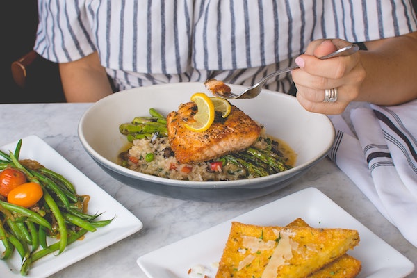 Person Preparing to Eat a Healthy Meal