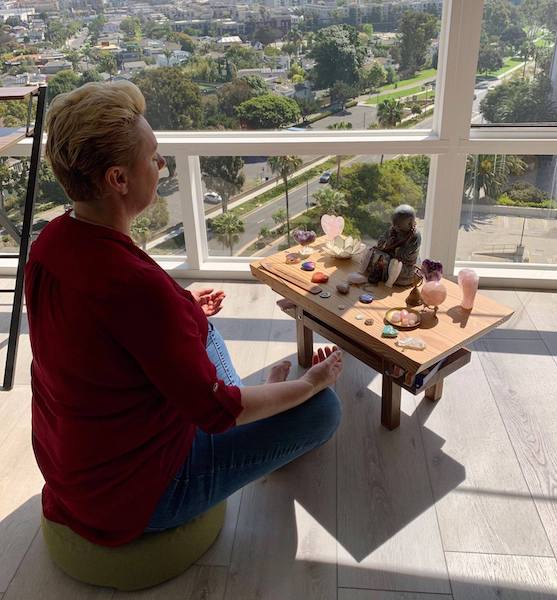 Natalie Ledwell Meditating