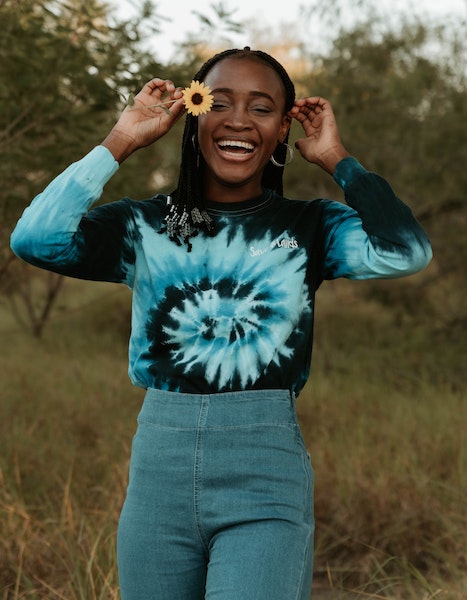 Smiling Woman in Field