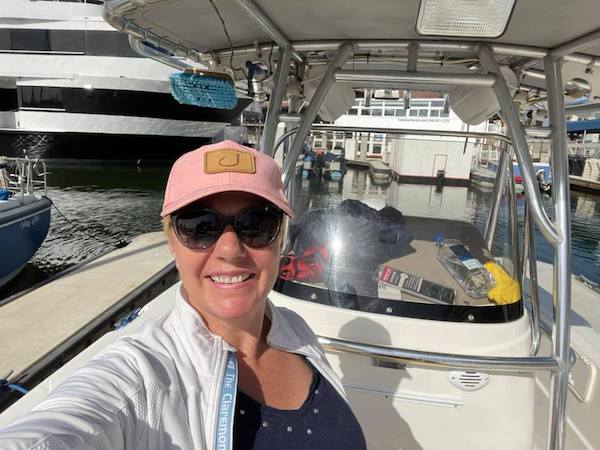 Natalie Taking a Selfie from Boat